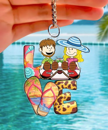 Personalized Gifts For Couple Keychain Summer Beach 01Xqti130125Pa
