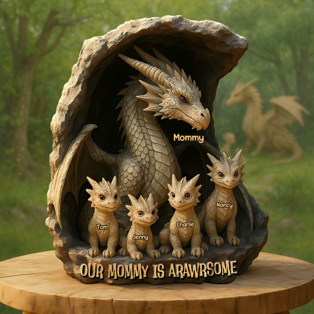 Personalized Christmas Decor Gifts For Mom Dragon Acrylic Plaque 02Tgti050425 - Image 2