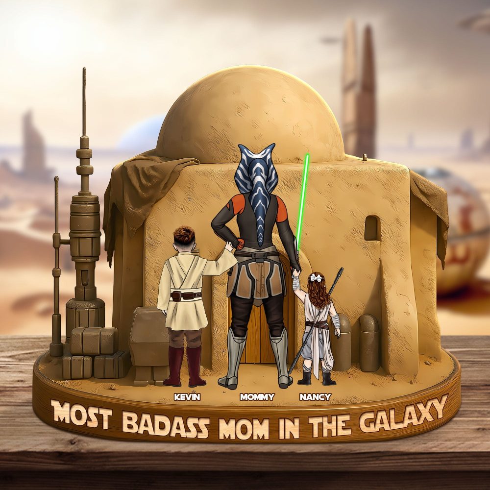 Personalized Gifts For Mom Plaque Most Badass Mom In The Galaxy - Image 2