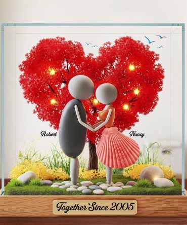 Pebble Couple Plaque - Personalized Gifts For Couple 01Nati020625