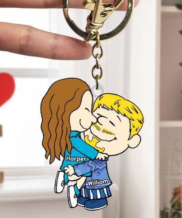 Couple Keychain - Hugging Couple - Personalized Gifts For Couple
