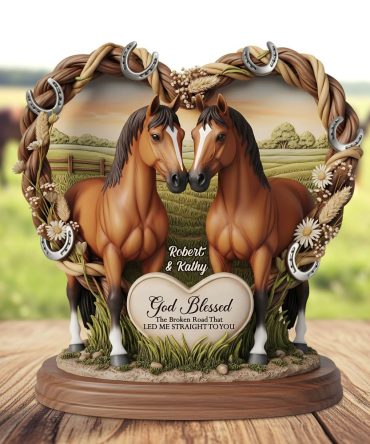 Horse Couple Plaque - Personalized Gifts For Couple 01Nati140625
