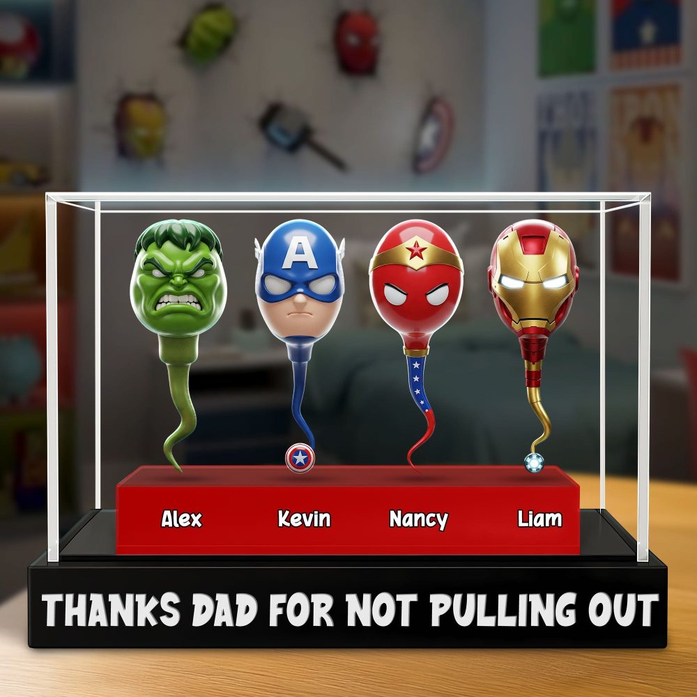 Super Sperm Dad Plaque - Personalized Gifts For Dad 04Ohti170525