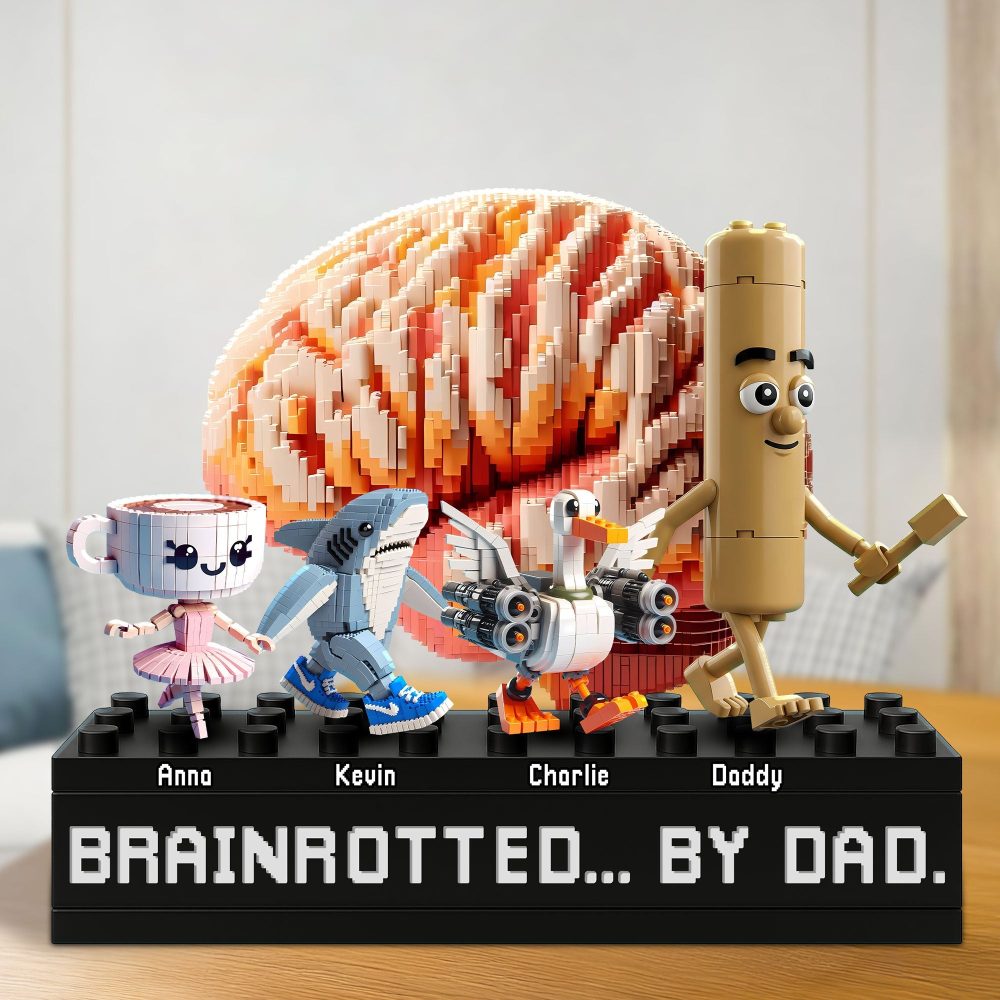 Brain Dad Plaque - Personalized Gifts For Dad 04Ohti210525 - Image 2