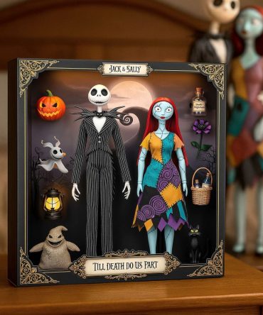 Spooky Couple Plaque - Personalized Gifts For Couple 04Nati130825