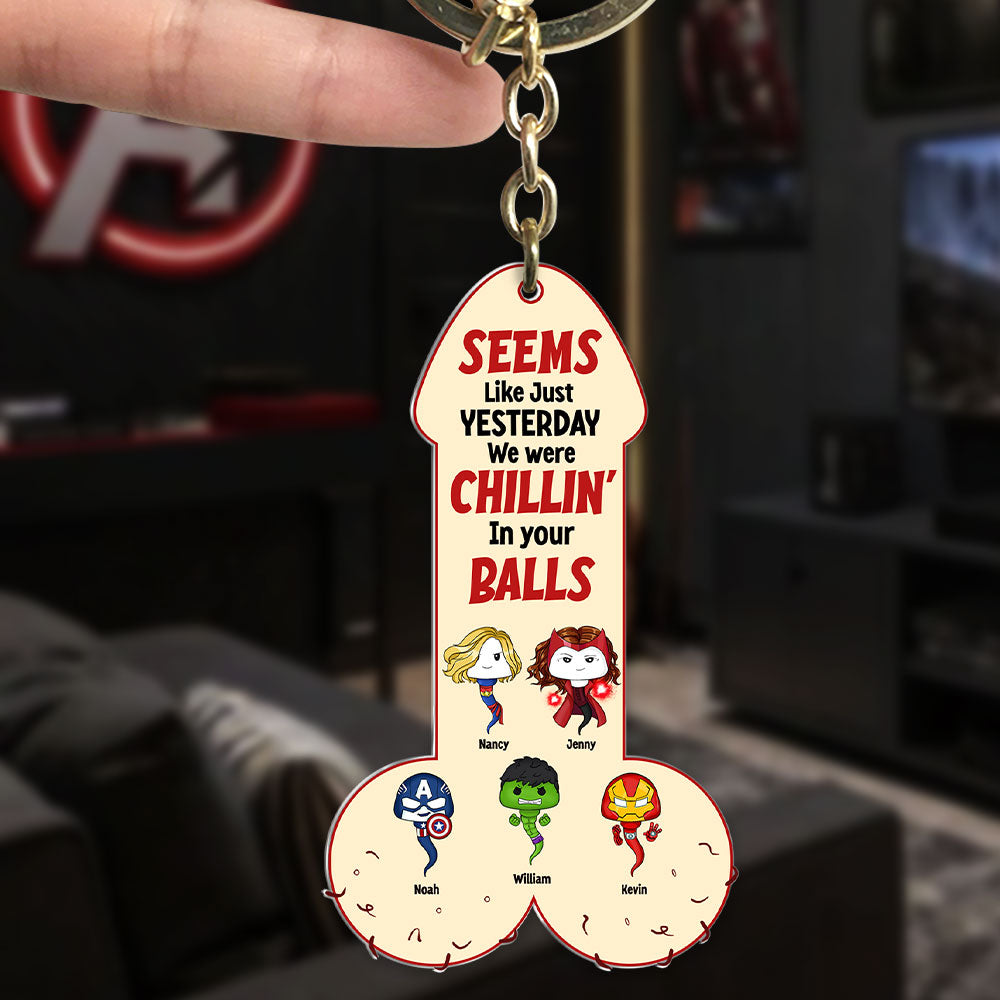 Super Sperm Dad Keychain - Personalized Gifts For Dad 02Ohti190525