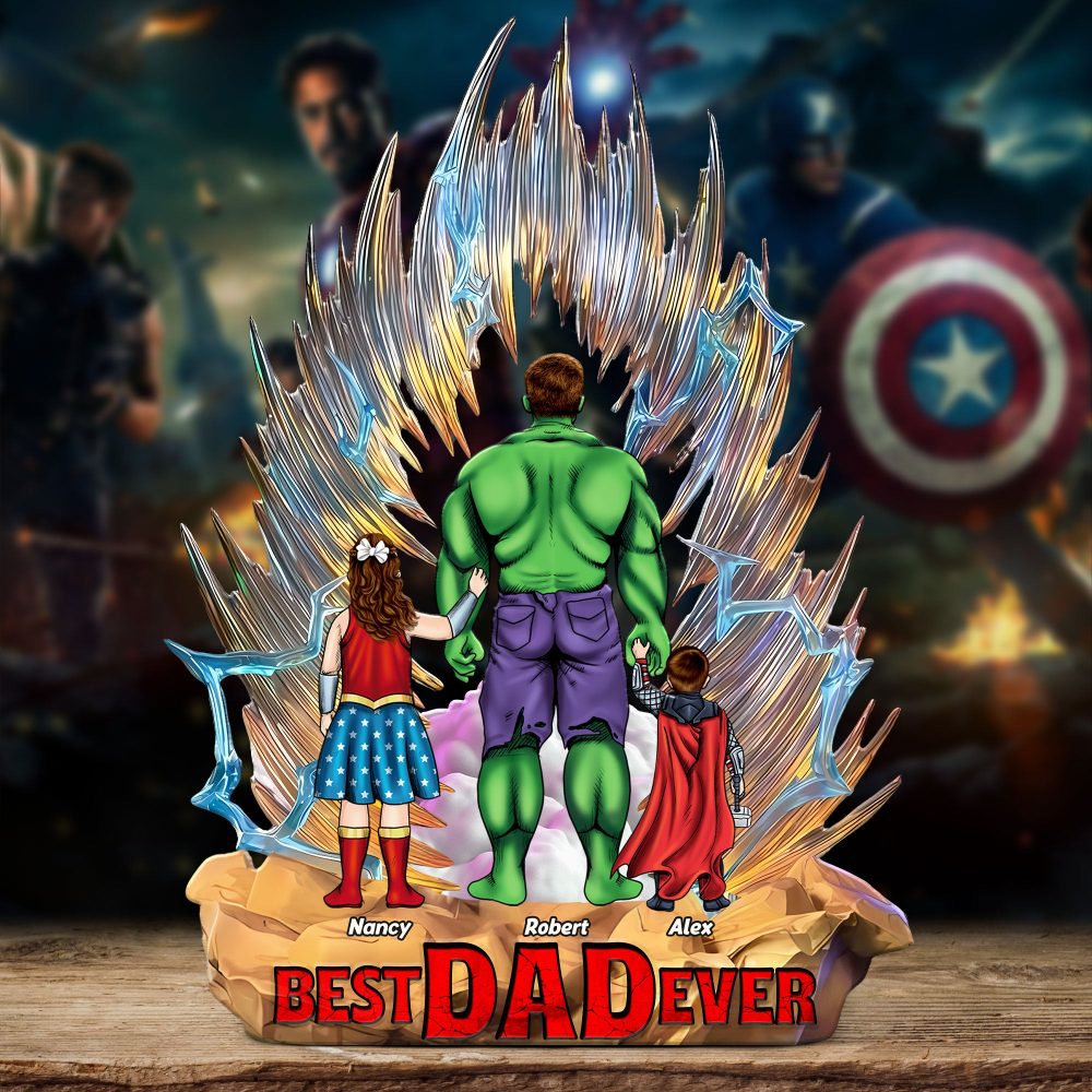 Personalized Gifts For Dad Acrylic Plaque, Best Dad Ever