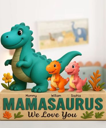 Personalized Gifts For Mom Plaque Mamasaurus We Love You 05Nati140425