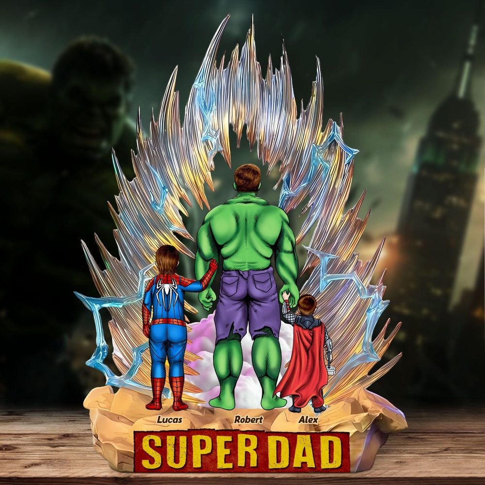 Super Dad Plaque - Personalized Gifts For Dad 01Ohti240425Pa - Image 2
