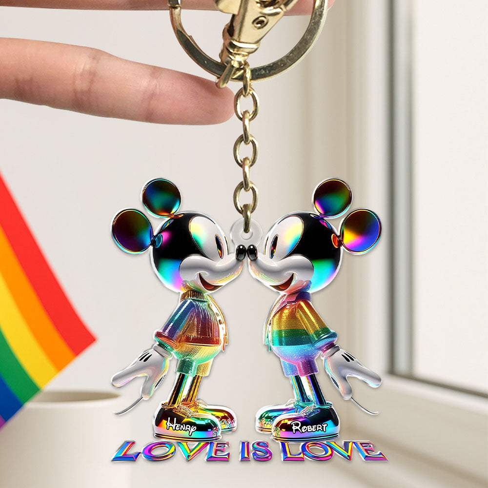 Lgbt Mouse Couple Keychain - Personalized Gifts For Couple 03Tgti270525