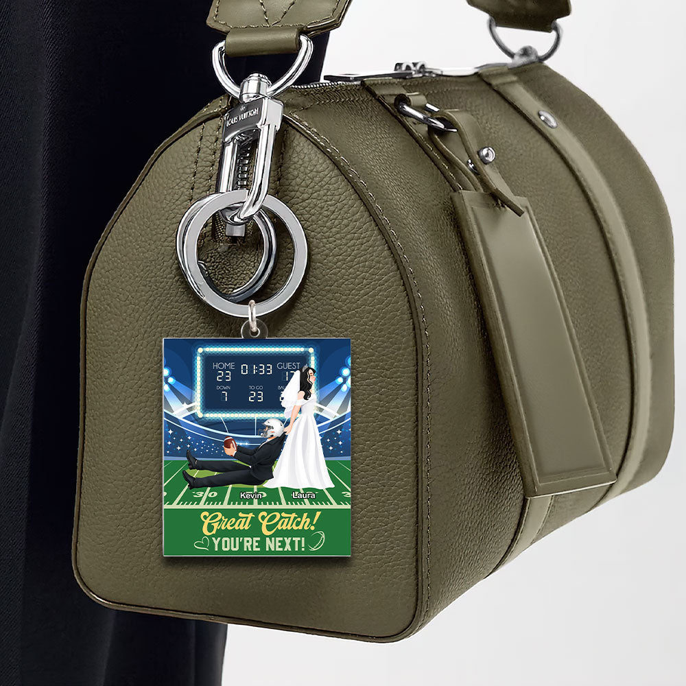 Personalized Gifts For American Football Couple Keychain 04Toti110125Pa - Image 3