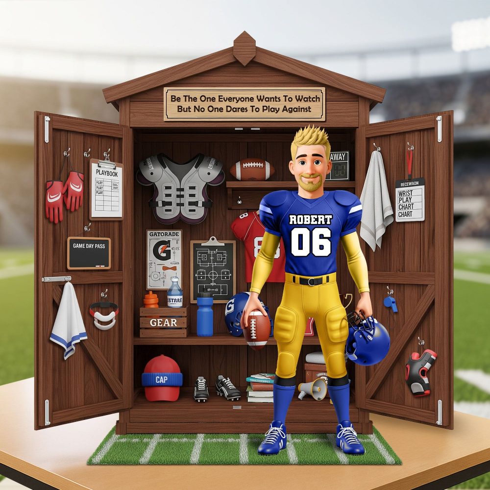 Personal Football Locker Plaque - Personalized Gifts For Football Lovers 02Ohti230625 - Image 2
