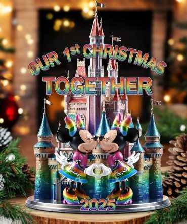 Pride First Christmas Together Acrylic Plaque, Personalized Gifts For Lgbt Couple 03Qhti051025