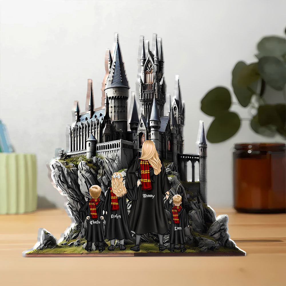 Personalized Gifts For Wizard Mom Plaque Mom & Little Ones In A Wizarding World 02Xqti140325Tm - Image 2