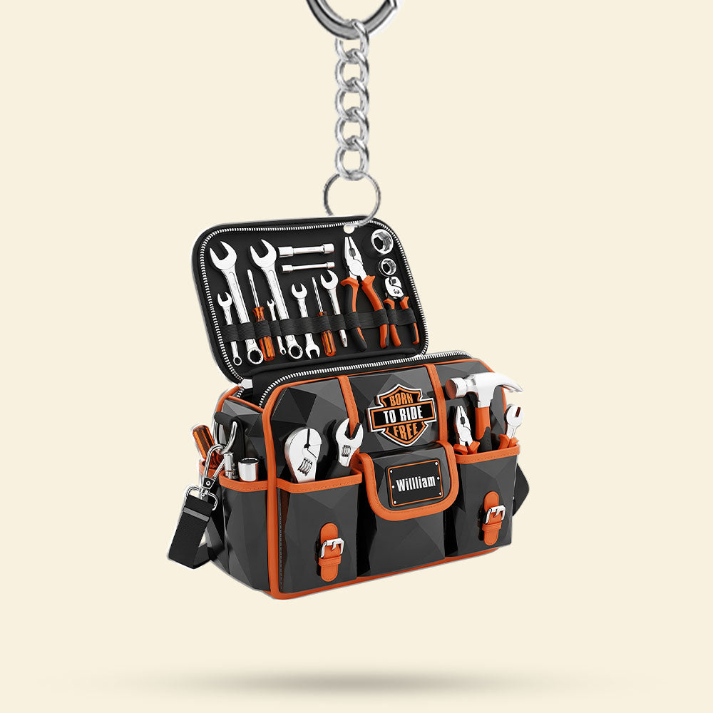 Born To Ride Free Keychain - Personalized Gifts For Bikers 02Ohti160625 - Image 3