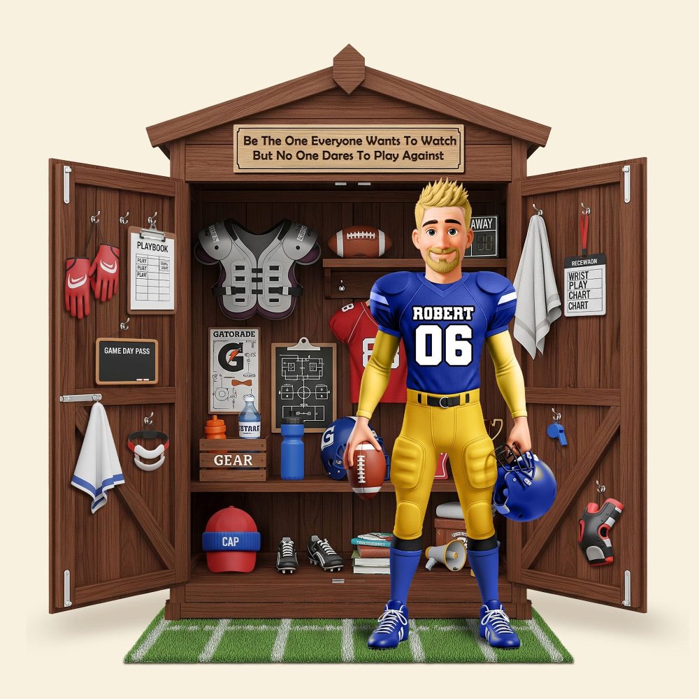 Personal Football Locker Plaque - Personalized Gifts For Football Lovers 02Ohti230625 - Image 3