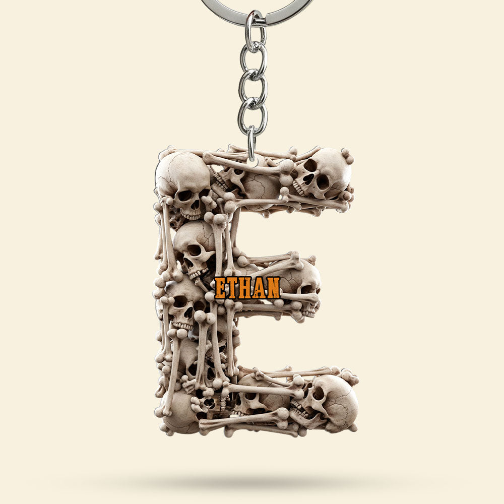 Skull Keychain - Personalized Gifts For Skull Lovers 02Huti240725 - Image 4