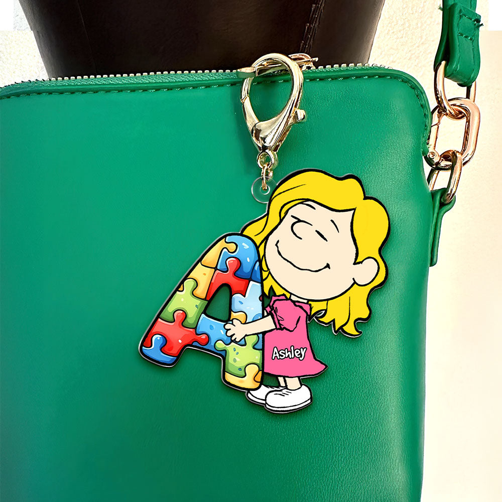 Personalized Gifts For Autism Awareness Keychain 03Kati190225Hg