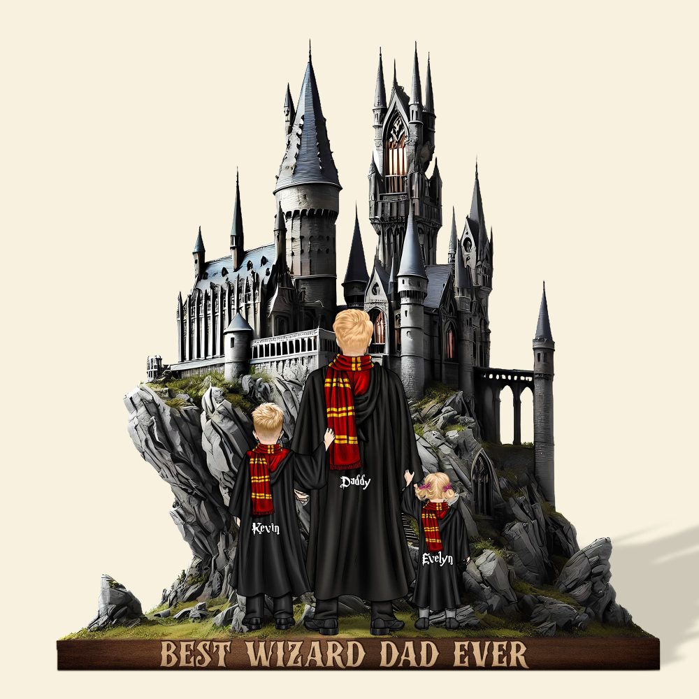 Wizard Dad Plaque - Personalized Gifts For Dad 05Xqti020525 - Image 2