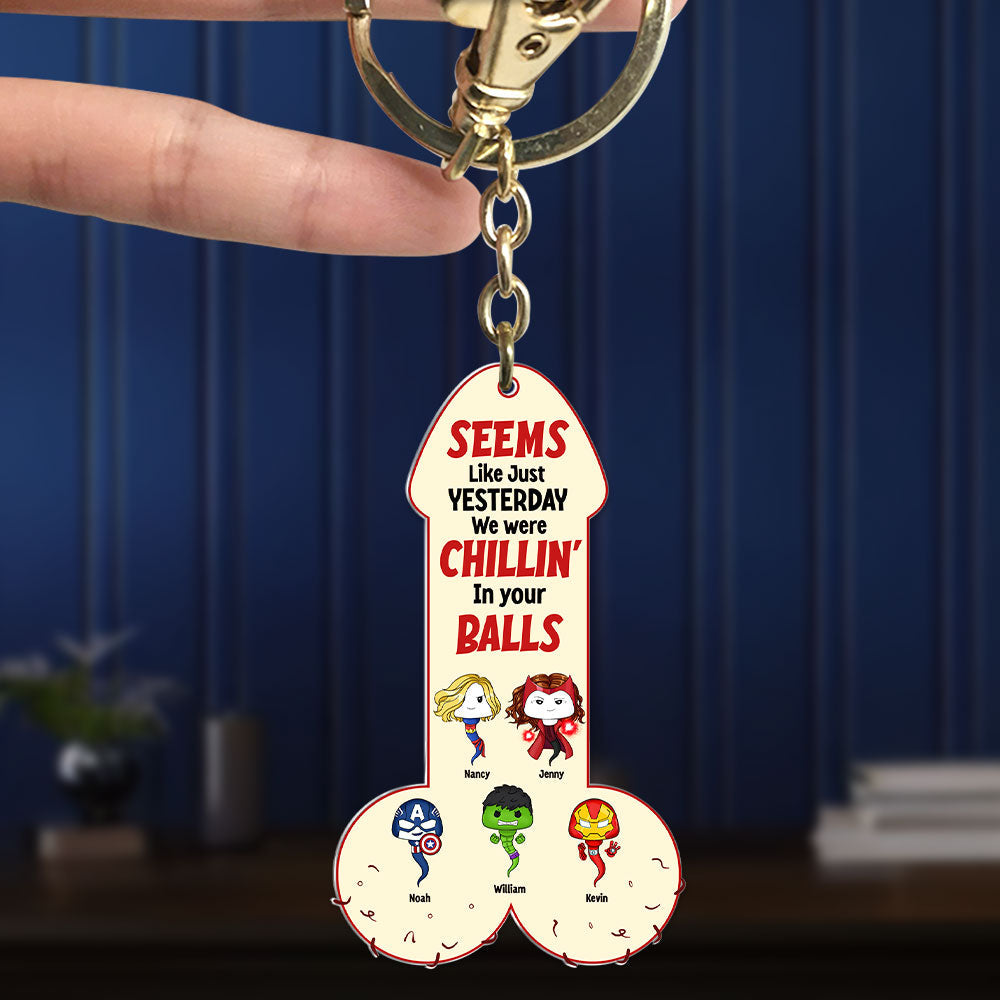 Super Sperm Dad Keychain - Personalized Gifts For Dad 02Ohti190525 - Image 2
