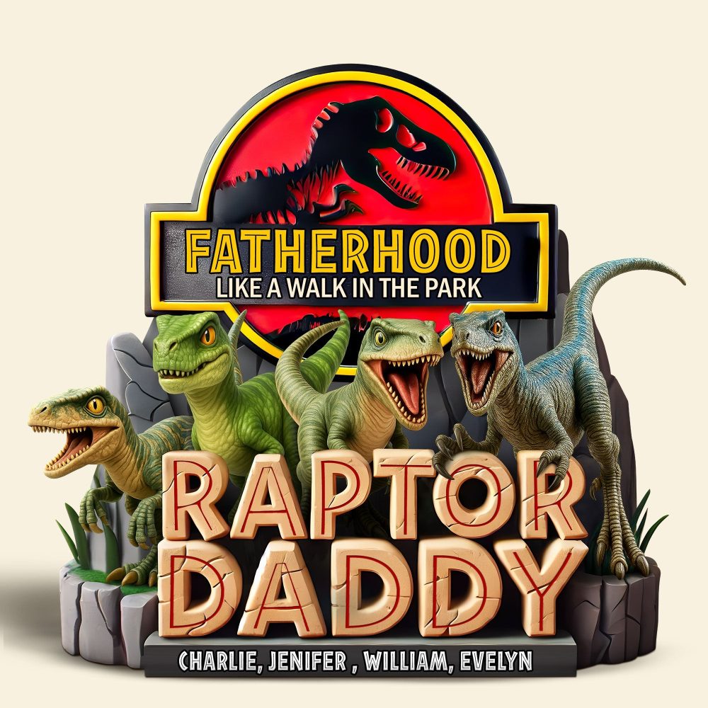 Dino Dad Acrylic Plaque - Personalized Gifts For Father 01Huti250425 - Image 3