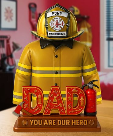 Firefighter Dad Acrylic Plaque - Personalized Gifts For Dad 01Ohti150525