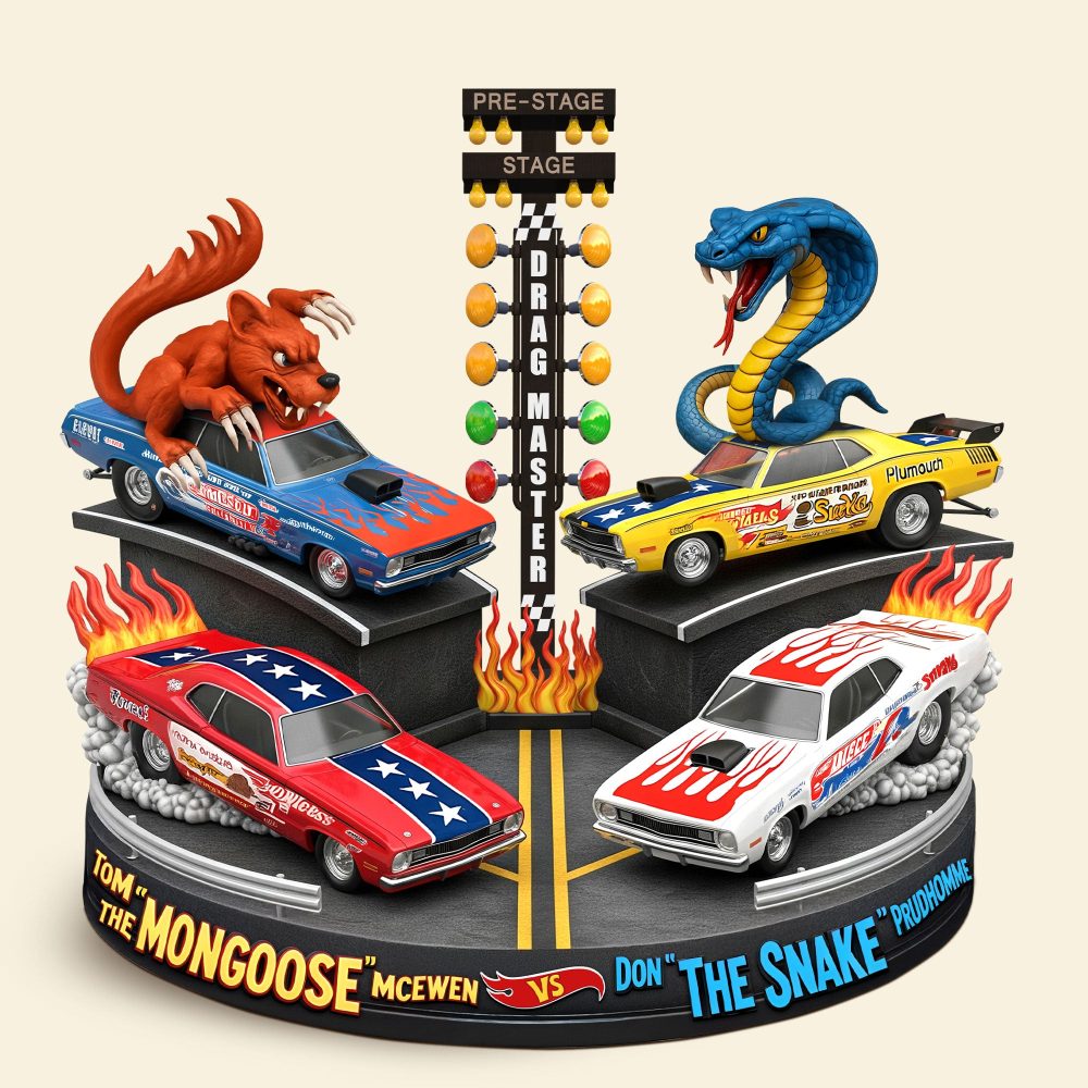 Festive Burnout Showdown – Personalized Drag Racing Gifts For Gearheads 03Qhti040725 - Image 3