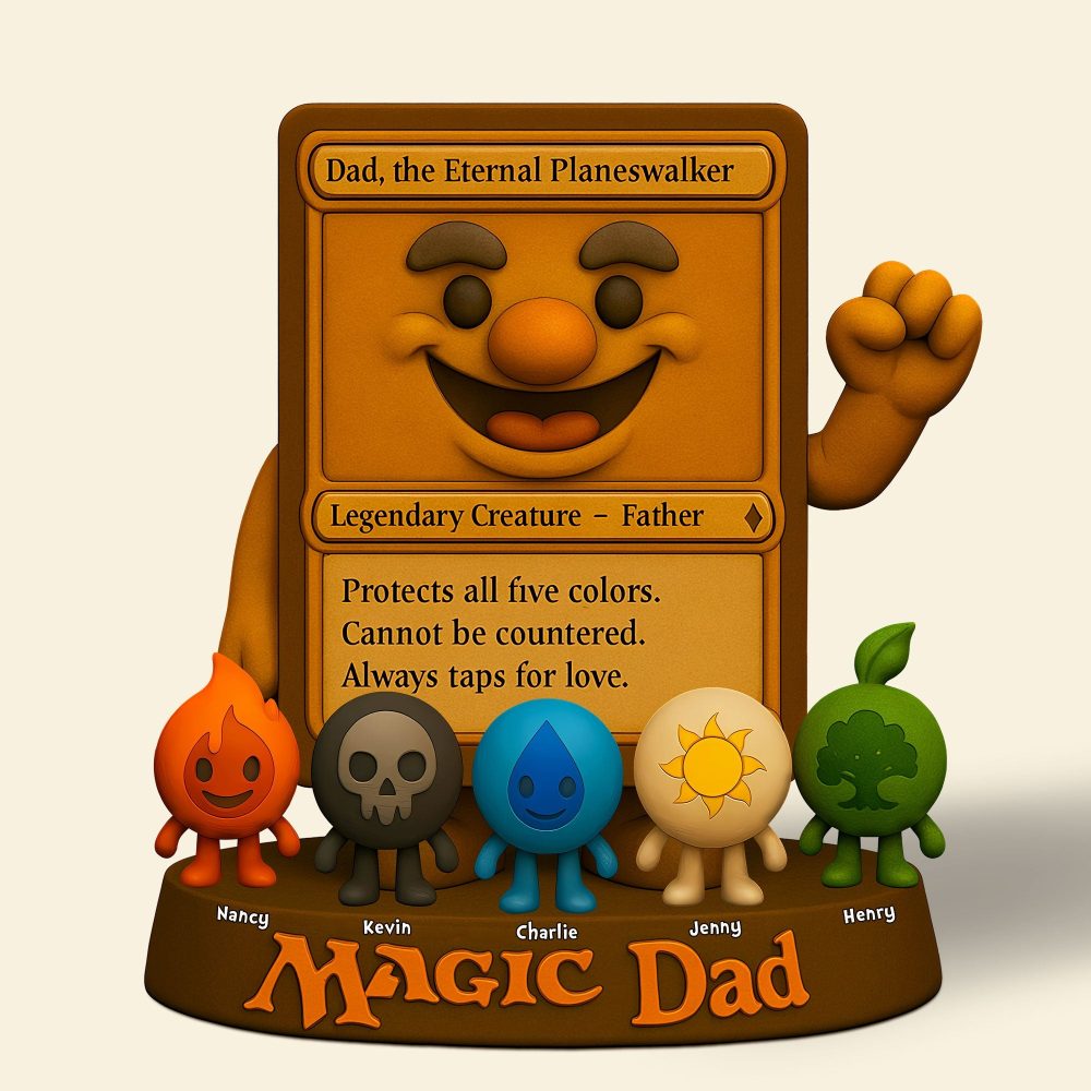 Festive Gift For Dad – Magic Dad Custom Name Acrylic Decor 01Nati050525 - Image 3