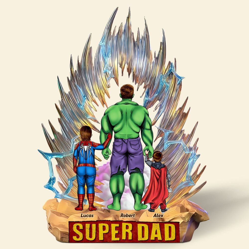 Super Dad Plaque - Personalized Gifts For Dad 01Ohti240425Pa - Image 3