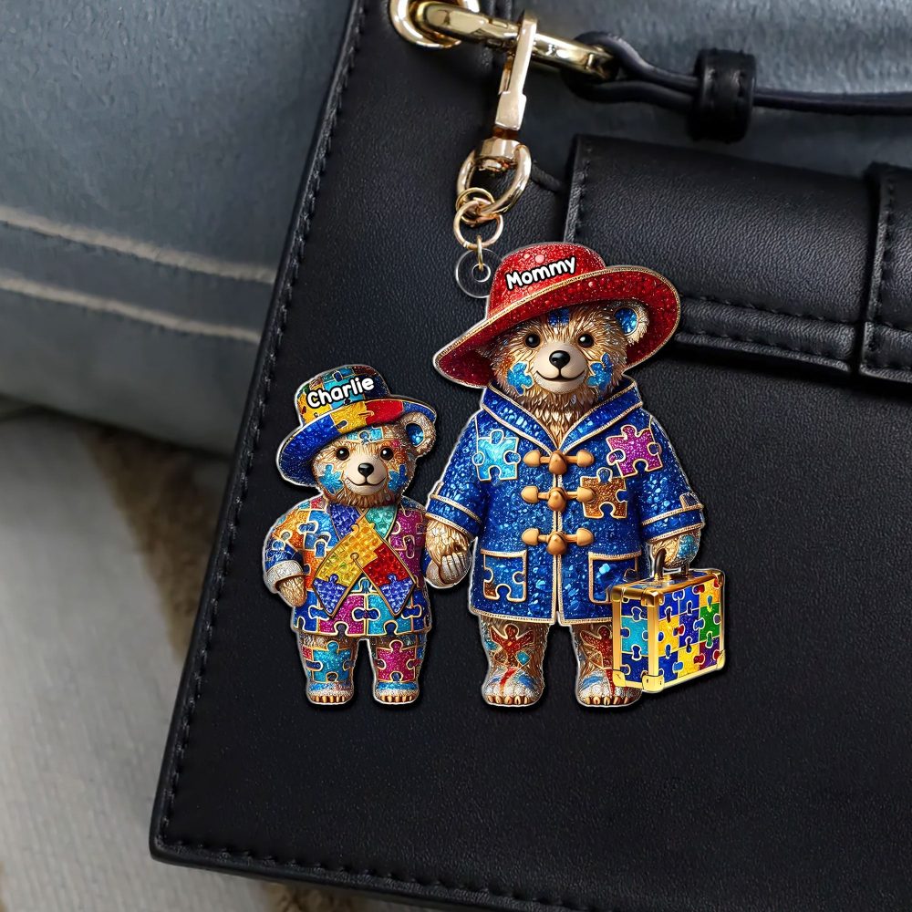 Personalized Gifts For Autism Mom Keychain, Mama Bear 04Tgti220325 - Image 4
