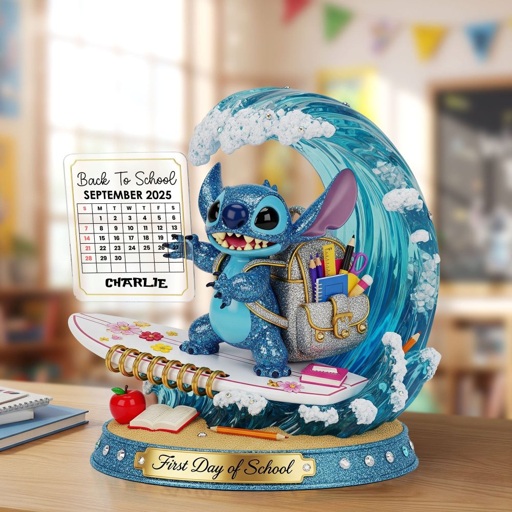Back To School Blue Monster Plaque - Personalized Gifts For Kids 02Ohti260625 - Image 2