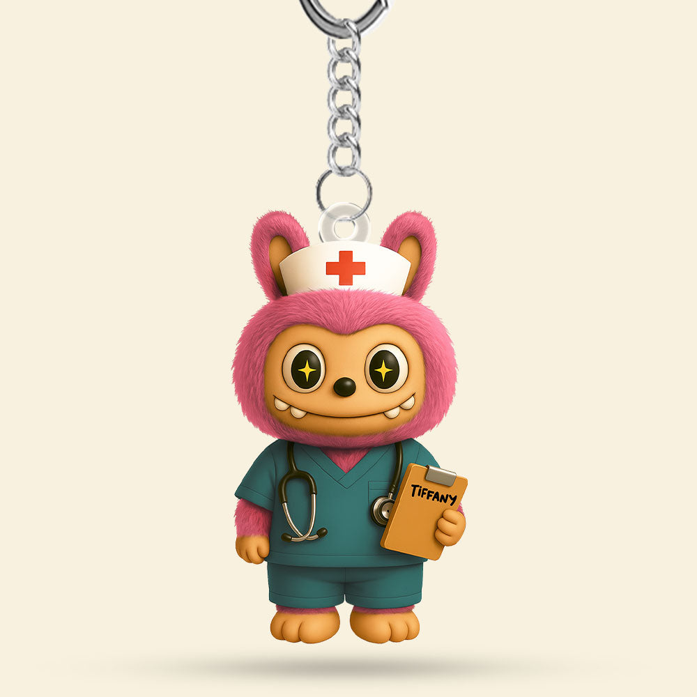 Toothy Goblin Keychain - Personalized Gifts For Nurse 03Ohti170525 - Image 3