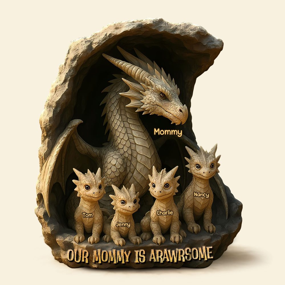 Personalized Christmas Decor Gifts For Mom Dragon Acrylic Plaque 02Tgti050425 - Image 3
