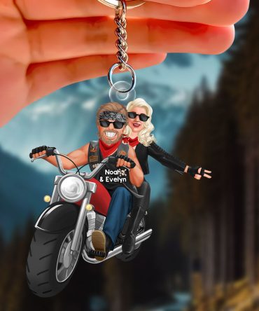 Personalized Gifts For Biker Couple Keychain 04Acti101224