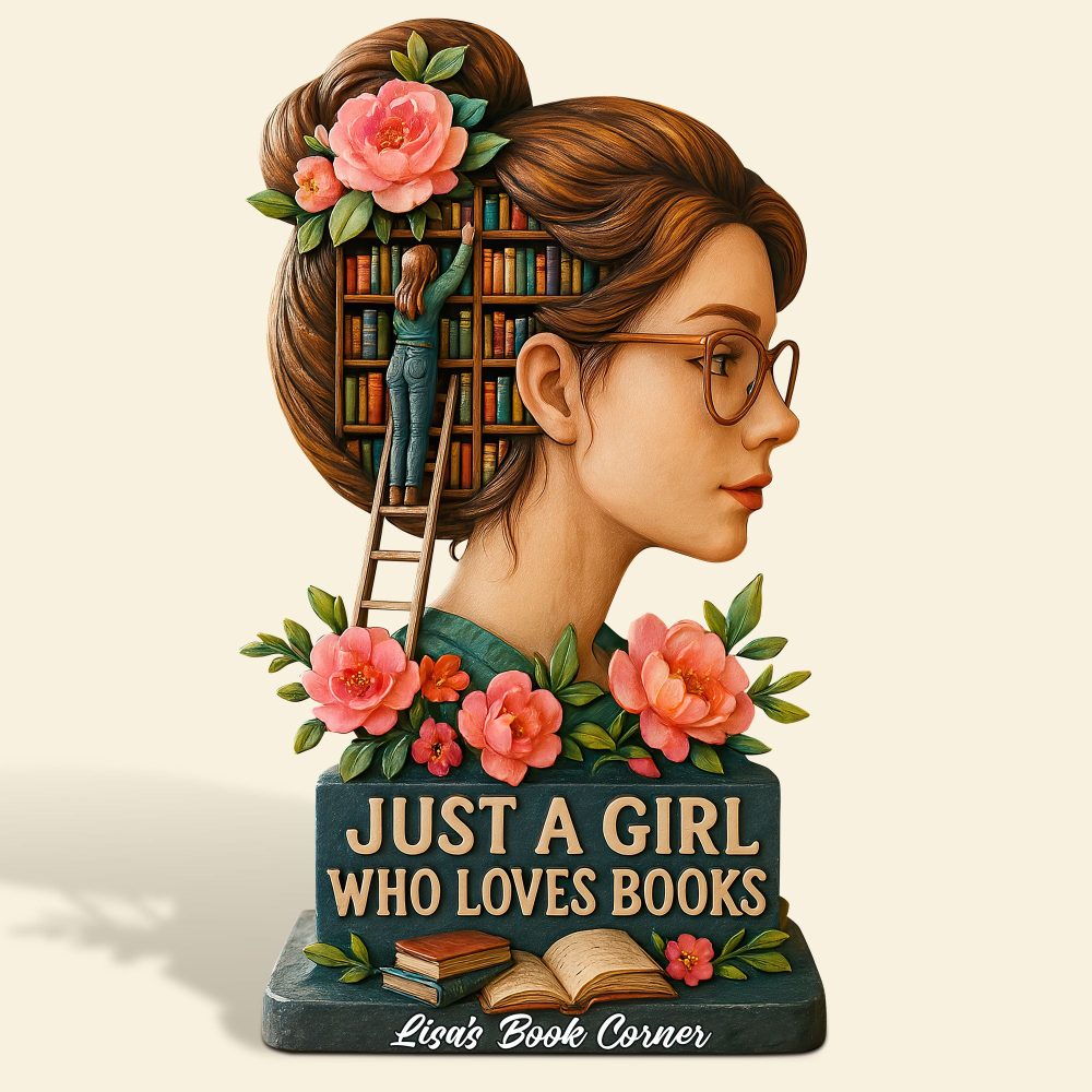 Girl Book Lover Acrylic Plaque Personalized Christmas Gifts For Book Lovers 02Huti130525 - Image 3