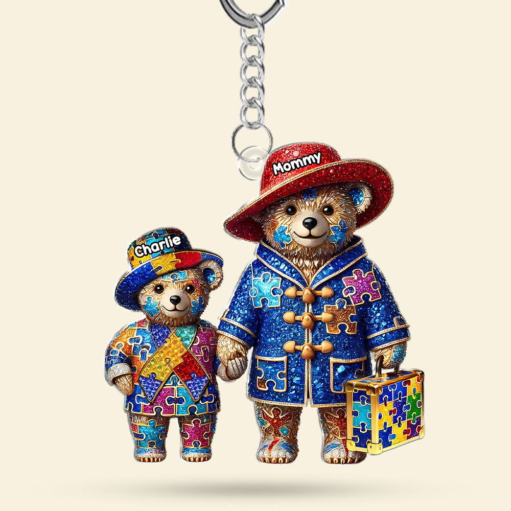 Personalized Gifts For Autism Mom Keychain, Mama Bear 04Tgti220325 - Image 5