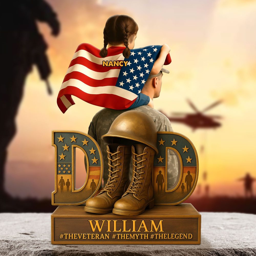 Veteran Dad Plaque - Personalized Gifts For Dad 02Ohti090525 - Image 4
