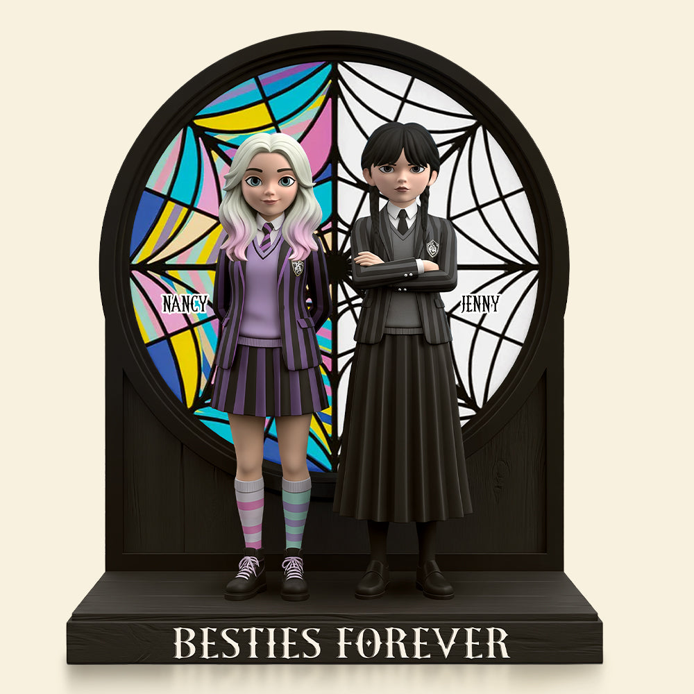 Horror Besties Plaque - Personalized Gifts For Besties 03Nati280725 - Image 3