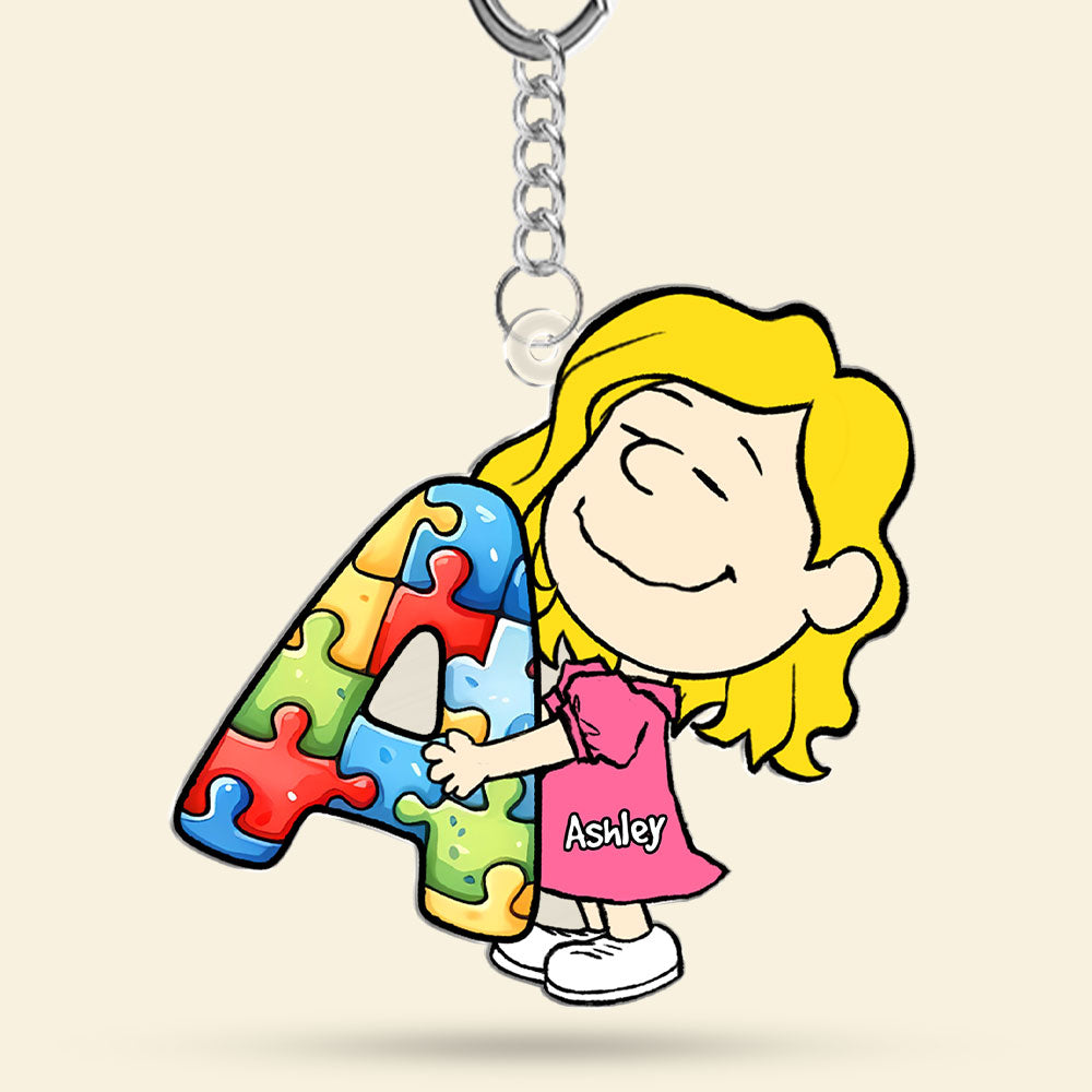 Personalized Gifts For Autism Awareness Keychain 03Kati190225Hg - Image 4