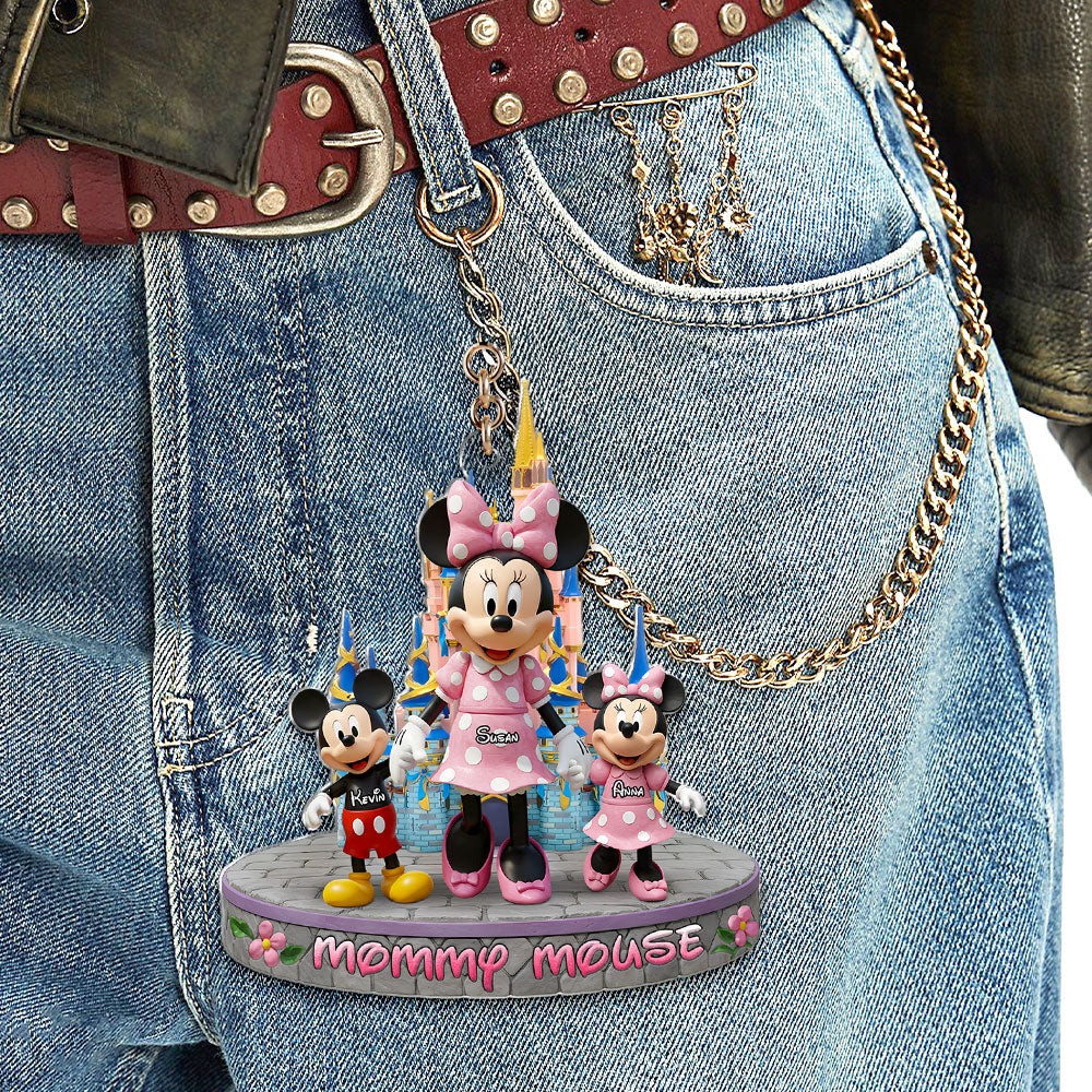 Personalized Gifts For Mom Keychain, Mom & Kids Hand In Hand 01Qhti090425 - Image 2