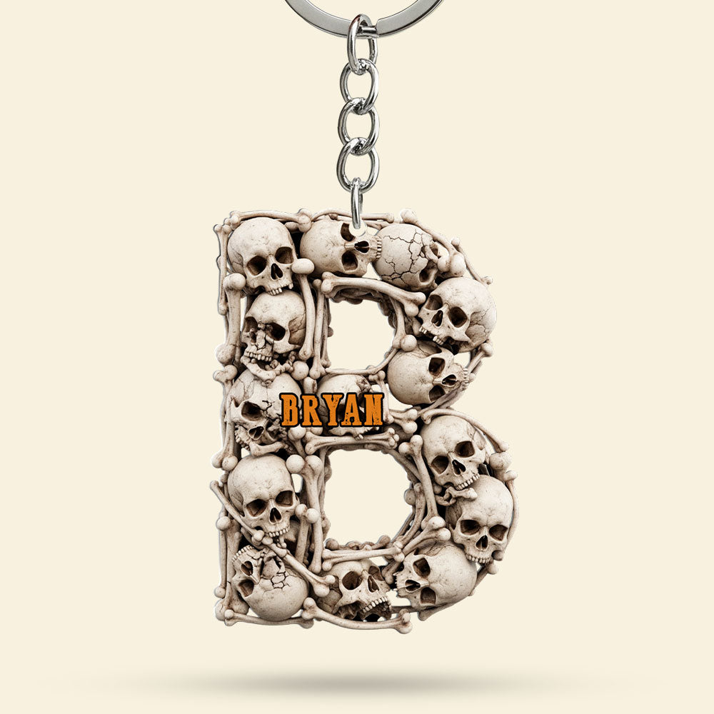 Skull Keychain - Personalized Gifts For Skull Lovers 02Huti240725 - Image 3