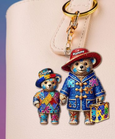 Personalized Gifts For Autism Mom Keychain, Mama Bear 04Tgti220325