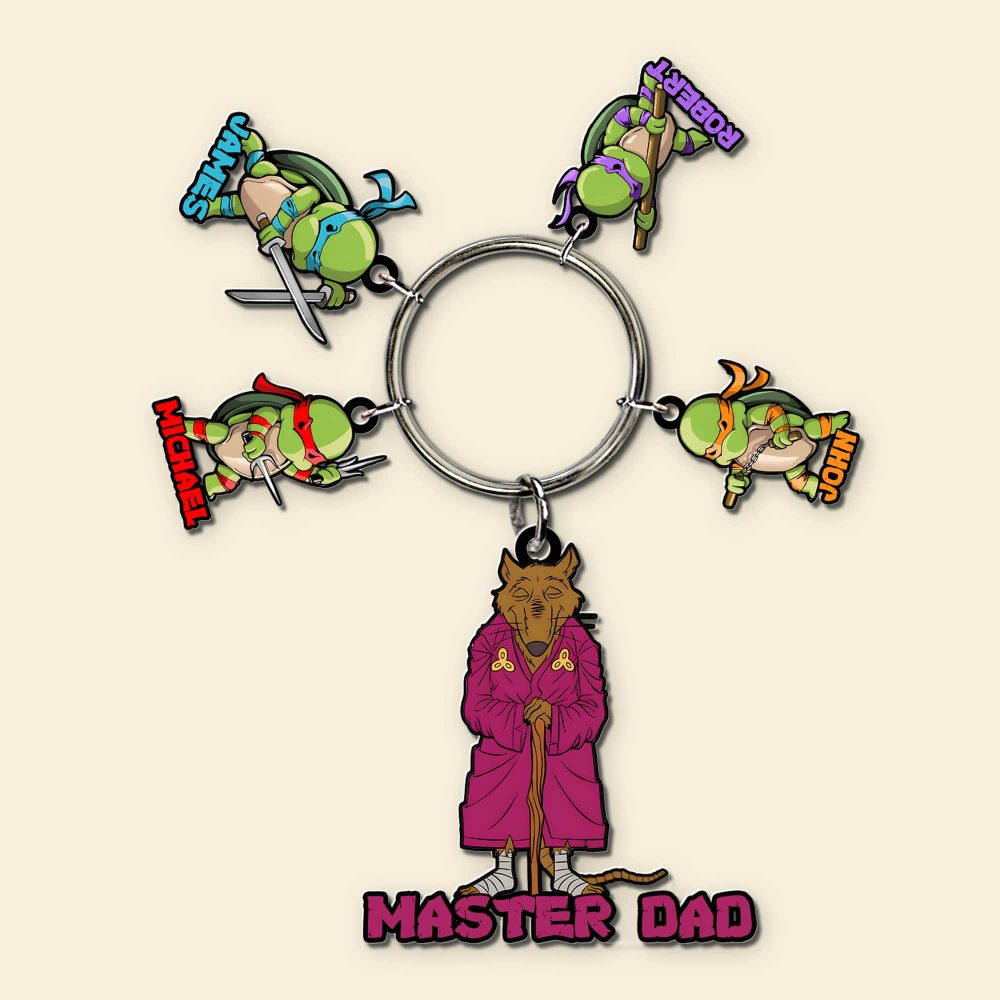 Personalized Gifts For Father Keychain With Charms 02Ohdc230524 - Image 3