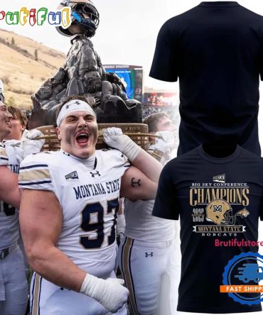 Montana State Bobcats Football 2025 Big Sky Conference Champions Limited 3D Shirt