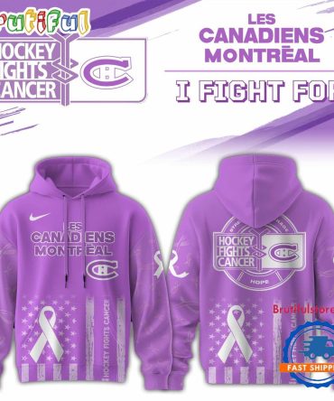 Montreal Canadiens 2025 Nhl Hockey Fights Cancer Limited Edition Hoodie Shirt