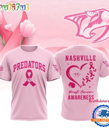 Nashville Predators 2025 Nhl Pink Breast Cancer Awareness All Over Print Shirt