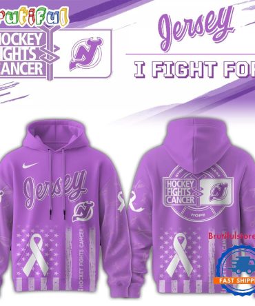 New Jersey Devils 2025 Nhl Hockey Fights Cancer Limited Edition Hoodie Shirt