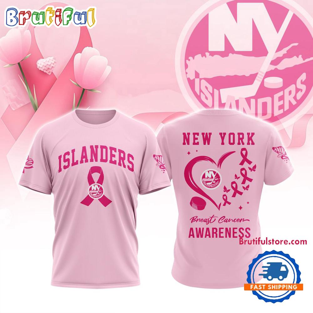 New York Islanders 2025 Nhl Pink Breast Cancer Awareness All Over Print Shirt