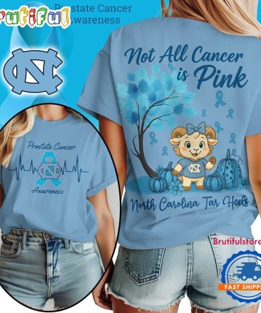 North Carolina Tar Heels 2025 Ncaa Prostate Cancer Awareness Unisex 3D Shirt
