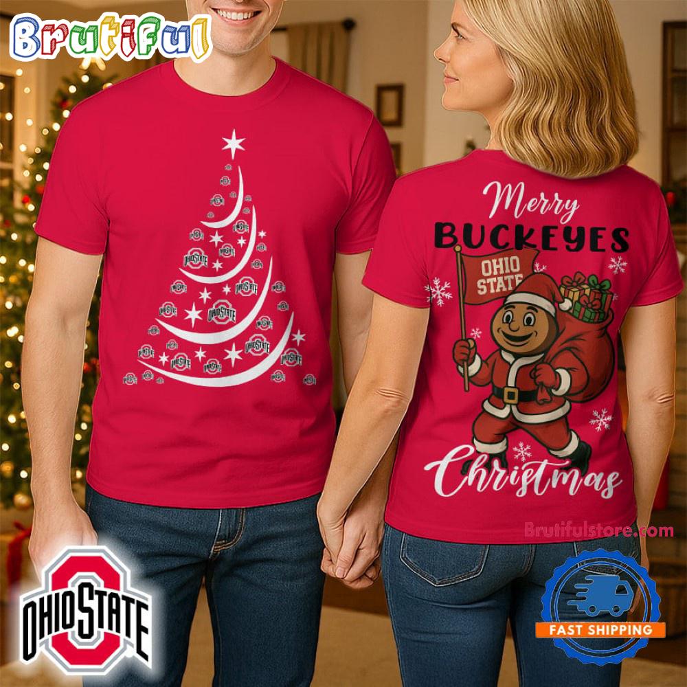 Ohio State Buckeyes 2025 Ncaa Merry Christmas Unisex 3D Shirt
